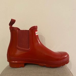 red ankle hunter boots